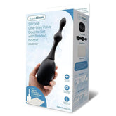 AquaClean Silicone 1 - Way Valve Douche Set with Beaded Nozzle - 150 ml Capacity with Free Travel Douche Included - Mr and Mrs D's